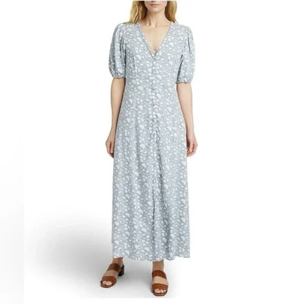 Faherty Maxi Dress Floral Boho Prairie Size XS - Picture 2 of 15